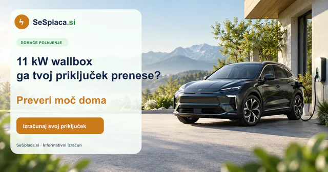 Domača električna polnilnica, za primerjavo z javnim AC polnjenjem